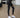 Pantalones pitillo de mezclilla con cintura alta y rotos con borlas - Jeans negros para mujer