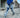Blue Star Print Cargo Jeans