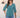 Blusas elegantes e informales para mujer Blooming Jelly, blusas con cuello en V y mangas 3/4 con volantes, camisas de trabajo de moda para mujer de negocios, verano 2024, talla estándar, verde azulado extragrande