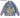 Rainbow Graffiti Fire Flame Print Denim Jacket