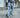 Blue Star Print Cargo Jeans