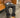 Schwarze Hip Hop Jeans mit Sternen-Print