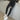 High Waist Tassel Ripped Denim Skinny Pants - Women's Black Jeans